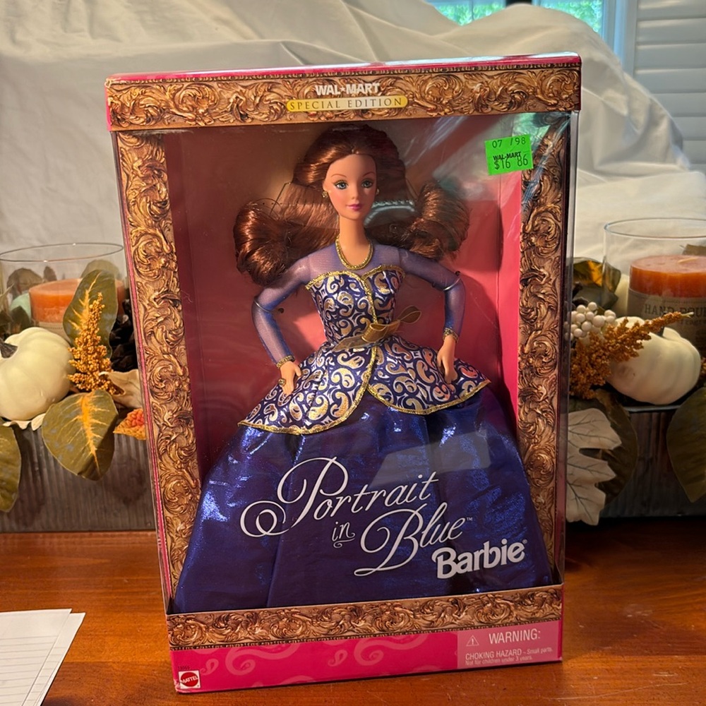 Barbie Portrait in Blue Wal-Mart Special Edition Redhead Doll #19355 NRFB